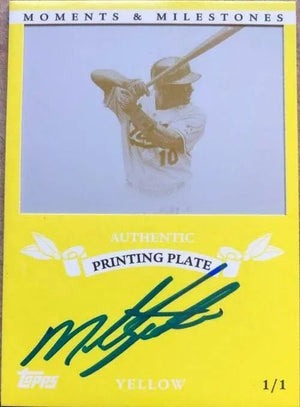 Miguel Tejada Signed 2007 Topps Moments & Milestones Printing Plate - Baltimore Orioles