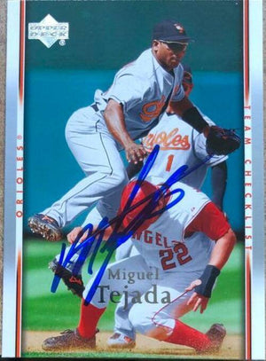 Miguel Tejada Signed 2007 Upper Deck Baseball Card - Baltimore Orioles - PastPros