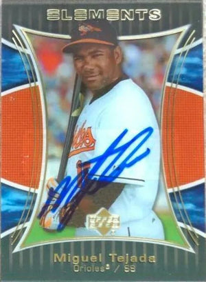 Miguel Tejada Signed 2007 Upper Deck Elements Baseball Card - Baltimore Orioles