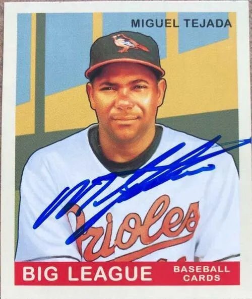 Miguel Tejada Signed 2007 Upper Deck Goudey Baseball Card - Baltimore Orioles