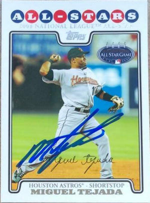 Miguel Tejada Signed 2008 Topps Update Baseball Card - Houston Astros - PastPros