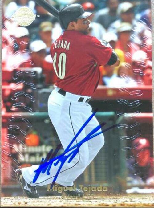 Miguel Tejada Signed 2008 Upper Deck Sweet Spot Baseball Card - Houston Astros - PastPros