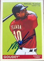 Miguel Tejada Signed 2009 Upper Deck Goudey Baseball Card - Houston Astros