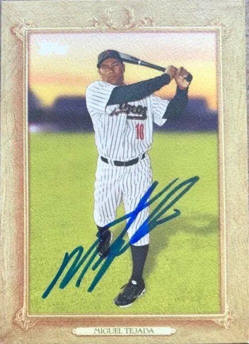 Miguel Tejada Signed 2010 Topps Turkey Red Baseball Card - Houston Astros