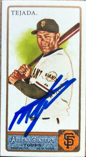 Miguel Tejada Signed 2011 Allen & Ginter Mini Baseball Card - San Francisco Giants - PastPros