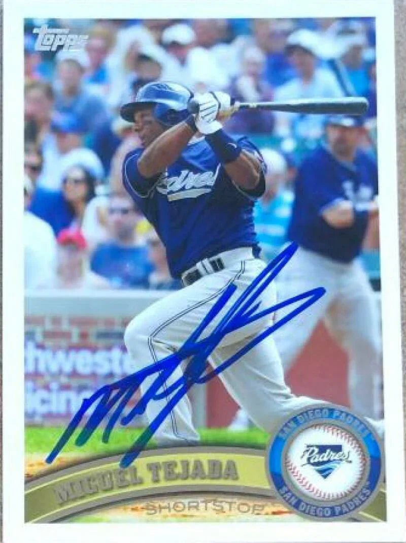 Miguel Tejada Signed 2011 Topps Baseball Card - San Diego Padres