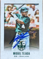 Miguel Tejada Signed 2019 Panini Diamond Kings Baseball Card - Oakland A's
