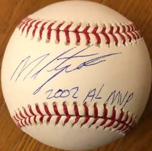 Miguel Tejada Signed Rawlings Official Major League Baseball - w/2002 AL MVP