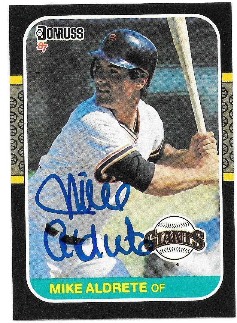 Mike Aldrete Signed 1987 Donruss Baseball Card - San Francisco Giants