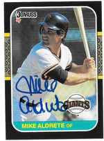 Mike Aldrete Signed 1987 Donruss Baseball Card - San Francisco Giants - PastPros