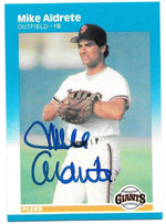 Mike Aldrete Signed 1987 Fleer Baseball Card - San Francisco Giants