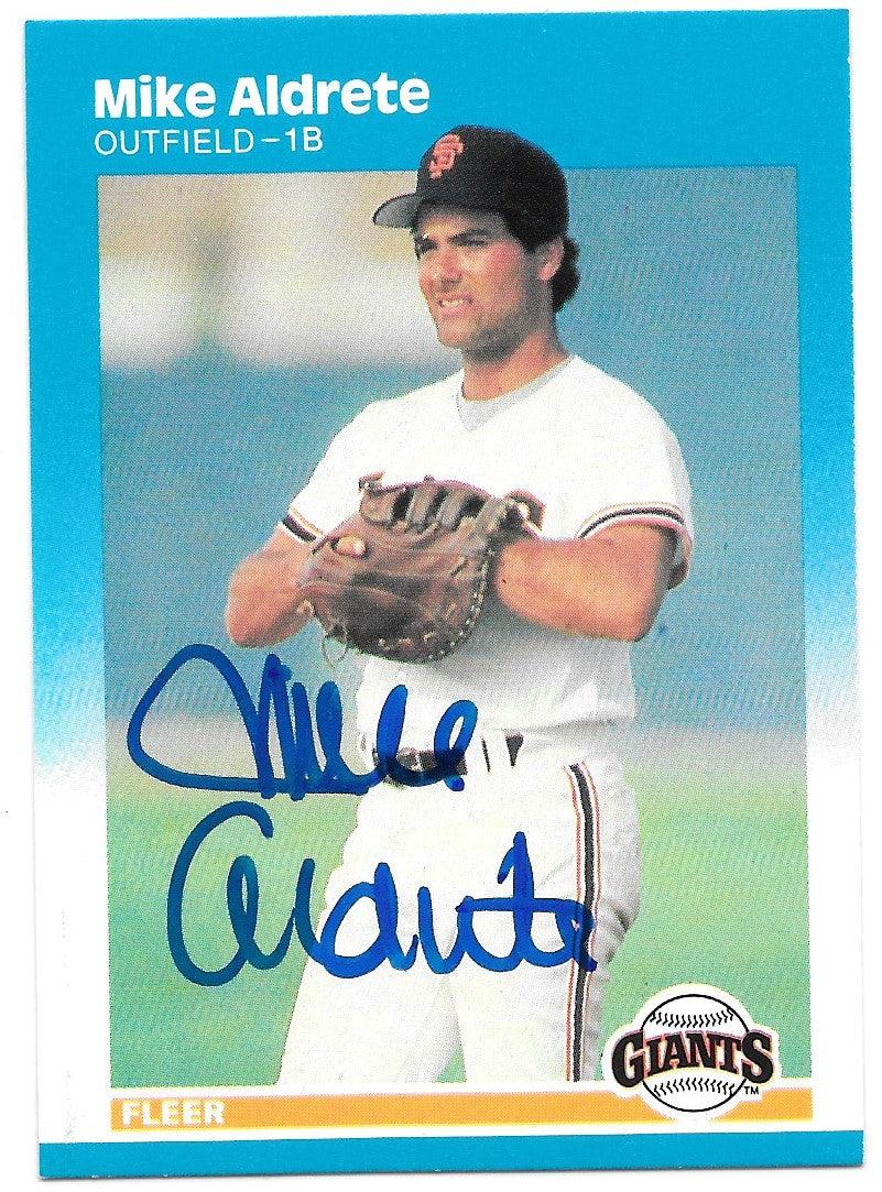 Mike Aldrete Signed 1987 Fleer Baseball Card - San Francisco Giants - PastPros