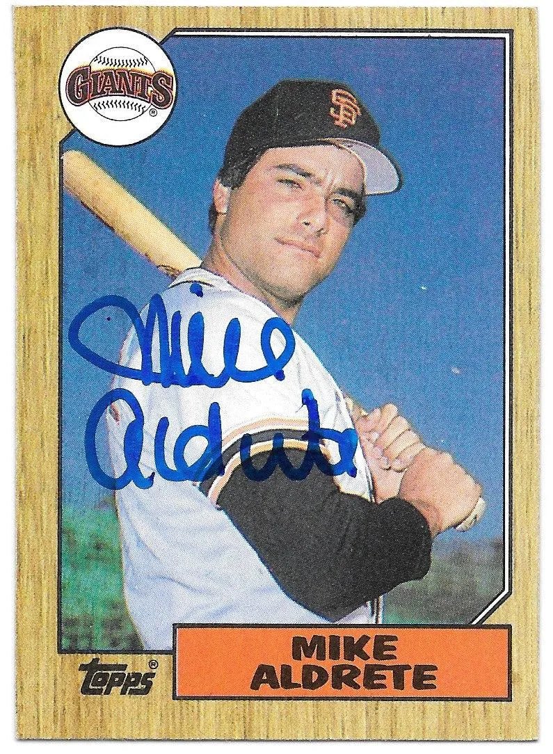 Mike Aldrete Signed 1987 Topps Baseball Card - San Francisco Giants
