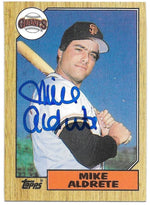 Mike Aldrete Signed 1987 Topps Baseball Card - San Francisco Giants