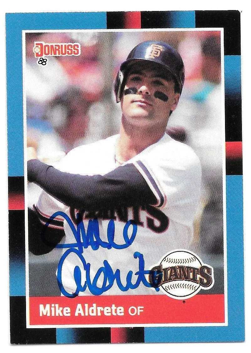 Mike Aldrete Signed 1988 Donruss Baseball Card - San Francisco Giants