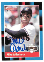 Mike Aldrete Signed 1988 Donruss Baseball Card - San Francisco Giants - PastPros