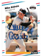 Mike Aldrete Signed 1988 Fleer Baseball Card - San Francisco Giants