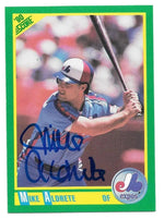 Mike Aldrete Signed 1990 Score Baseball Card - Montreal Expos