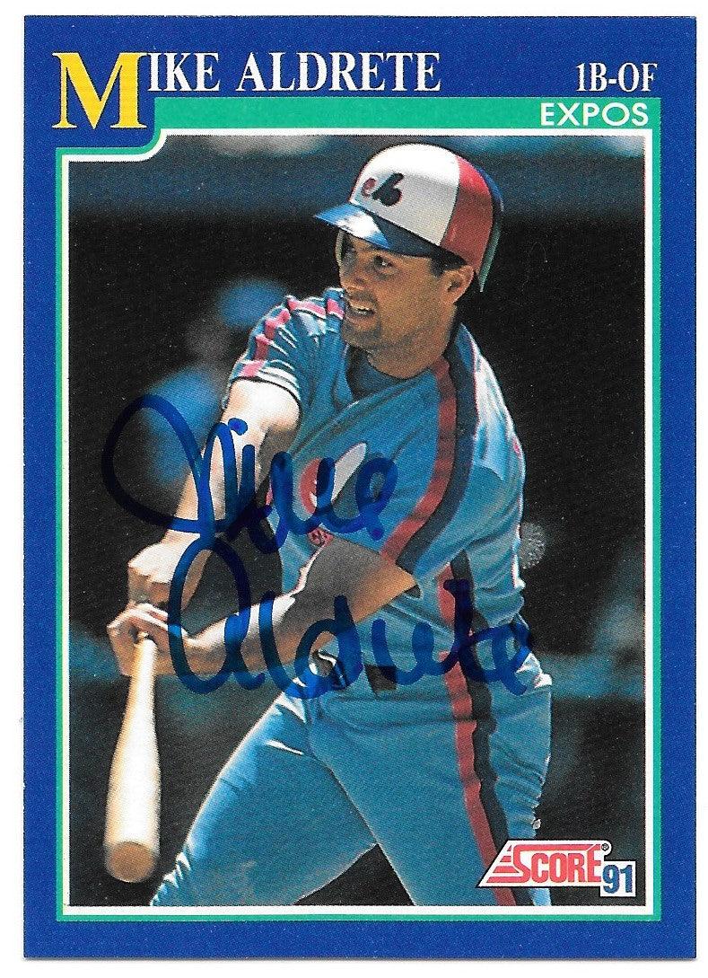 Mike Aldrete Signed 1991 Score Baseball Card - Montreal Expos - PastPros