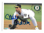Mike Aldrete Signed 1994 Fleer Baseball Card - Oakland A's