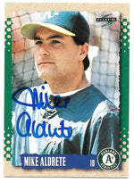 Mike Aldrete Signed 1995 Score Baseball Card - Oakland A's