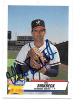 Mike Birkbeck Signed 1993 Fleer ProCards Baseball Card - Richmond Braves