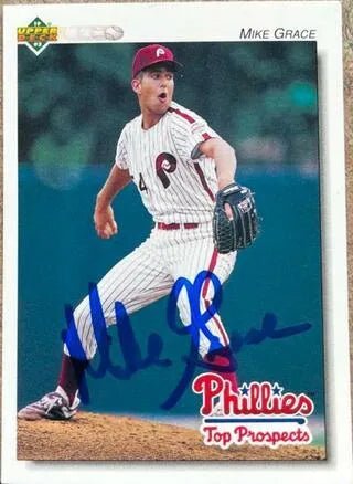 Mike Grace Signed 1992 Upper Deck Minors Baseball Card - Philadelphia Phillies
