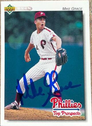 Mike Grace Signed 1992 Upper Deck Minors Baseball Card - Philadelphia Phillies - PastPros