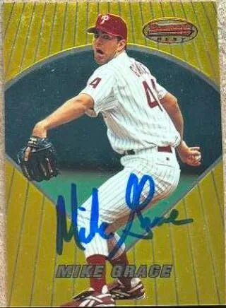Mike Grace Signed 1996 Bowman's Best Baseball Card - Philadelphia Phillies