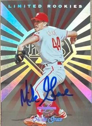 Mike Grace Signed 1996 Leaf Limited Rookies Baseball Card - Philadelphia Phillies