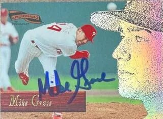 Mike Grace Signed 1996 Pinnacle Aficionado Baseball Card - Philadelphia Phillies
