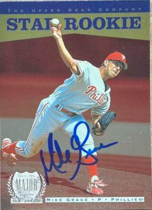 Mike Grace Signed 1996 Upper Deck Baseball Card - Philadelphia Phillies - PastPros
