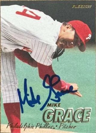 Mike Grace Signed 1997 Fleer Baseball Card - Philadelphia Phillies