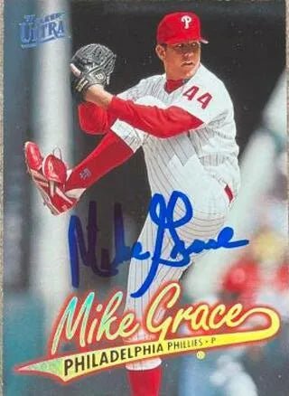 Mike Grace Signed 1997 Fleer Ultra Baseball Card - Philadelphia Phillies