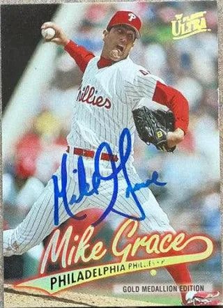 Mike Grace Signed 1997 Fleer Ultra Gold Medallion Baseball Card - Philadelphia Phillies