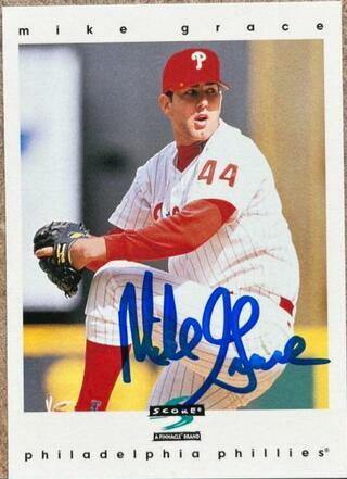 Mike Grace Signed 1997 Score Baseball Card - Philadelphia Phillies - PastPros