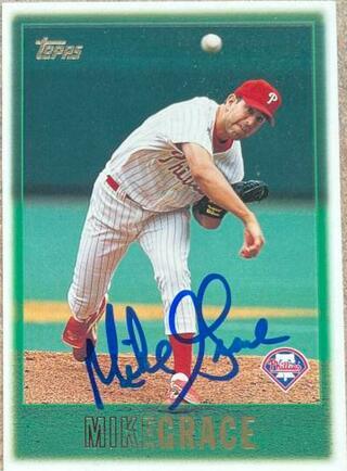 Mike Grace Signed 1997 Topps Baseball Card - Philadelphia Phillies - PastPros