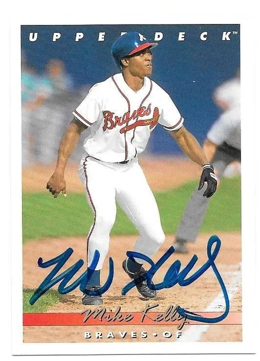 Mike Kelly Signed 1993 Upper Deck Baseball Card - Atlanta Braves
