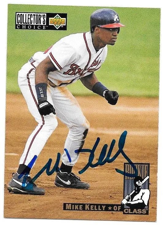 Mike Kelly Signed 1994 Collector's Choice Baseball Card - Atlanta Braves