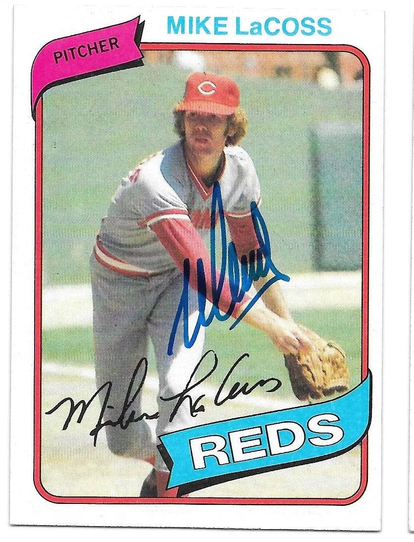 Mike Lacoss Signed 1980 Topps Baseball Card - Cincinnati Reds