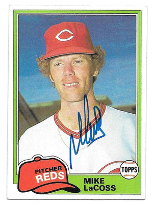 Mike Lacoss Signed 1981 Topps Baseball Card - Cincinnati Reds