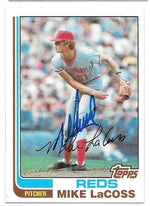 Mike Lacoss Signed 1982 Topps Baseball Card - Cincinnati Reds