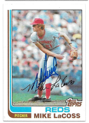 Mike Lacoss Signed 1982 Topps Baseball Card - Cincinnati Reds