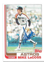 Mike Lacoss Signed 1982 Topps Baseball Card - Houston Astros