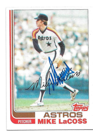 Mike Lacoss Signed 1982 Topps Baseball Card - Houston Astros