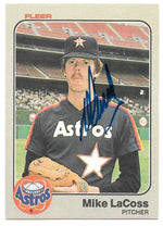 Mike Lacoss Signed 1983 Fleer Baseball Card - Houston Astros