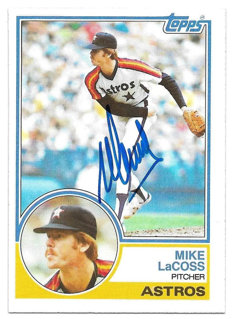 Mike Lacoss Signed 1983 Topps Baseball Card - Houston Astros