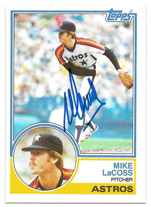 Mike Lacoss Signed 1983 Topps Baseball Card - Houston Astros - PastPros