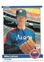 Mike Lacoss Signed 1984 Fleer Baseball Card - Houston Astros