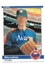 Mike Lacoss Signed 1984 Fleer Baseball Card - Houston Astros - PastPros